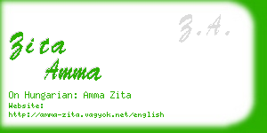 zita amma business card